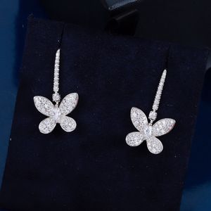 GRAFE Earrings designer for woman Butterfly full diamond earrings with thick gold electroplating official reproductions brand designer 015