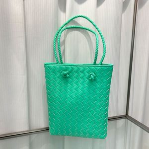 Bolsas tecer tote sacola de compras feminina sacos de ombro cesta vegetal couro genuíno botão magnético múltiplas cores bolsa