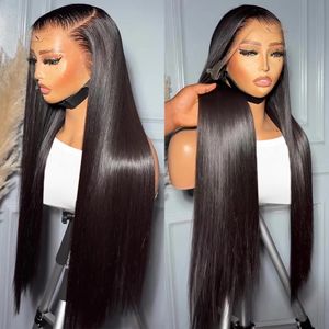 Synthetic s Bone Straight 30 Inch Human Hair 13x6 Transparent Lace Frontal Brazilian Highlight Density 13x4 Front For Women 231114