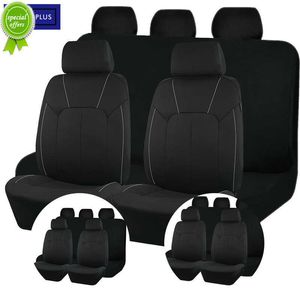 New Black Universal Polyester Autositzbezug Full Set Unisex Zubehör Innendekoration Fit Car SUV Van Seat Protector