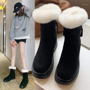Boots vinter snö kvinnors varma och kashmir student mode kort x6871