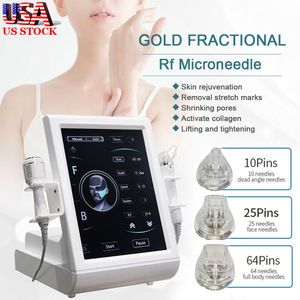 2 In 1 RF Microneedle Machine with Ice Hammer Fractional Microneedling Body Lift Acne Scar Treatment Wrinkles Stretch Marks Remover Micro-needle Facial Care Device