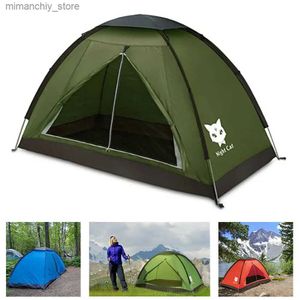 Namioty i schroniska wodoodporne namiot plecakowy dla 1-2 osoby wędrówki namiot kempingowy schronisko Słoneczne nowe armia Green Q231117