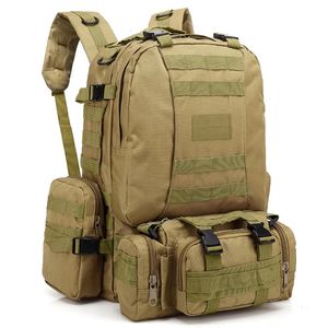 Outdoor Bags 4 in 1 Backpack 55L Tactical Military Bag Army Rucksack Sport Men Camping Hiking Travel Climbing Mochila 231114