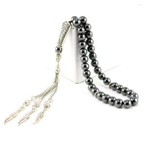 Perlen Natürliche Hämatitperle Tasbih Muslimischer Schmuck Zubehör 33/66/99 Islamisches Armband Misbaha Religiöses besonderes Geschenk