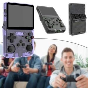 Jogadores de jogos portáteis R36S Retro Handheld Video Game Console Linux System 3,5 polegadas IPS Screen R35s Pro Portable Pocket Video Player 64GB Jogos 231114