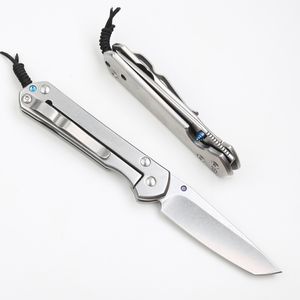 Coltelli piccoli Sebenza 21 classici di alta qualità Coltelli pieghevoli CR 5CR15Mov 58HRC Stone Wash Tanto Blade Manico in acciaio inossidabile Coltelli regalo tascabili EDC