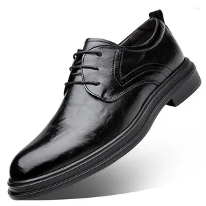 Sapatos de vestido estilista de couro masculino outono e inverno térmico macio sola formal desgaste negócios casamento homens masculino estilo britânico algodão-