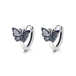 Vintage Butterfly Hoop Earring Women Cute Retro Butterfly Earrings Gift for Love Girlfriend