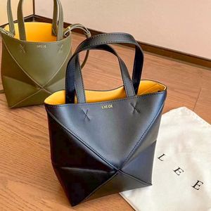 Totes Shopper Puzzle Puzzle Dobra bolsas de luxo designer mulheres cruzam corpo dobrável bolsa de embreagem férias em couro genuíno masculino big saco de fim de semana ombro de moda menina presente de mão