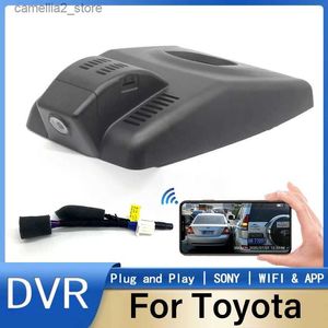 DVRs para carro Novo! Plug and play carro escondido dvr wifi câmera traço cam gravador de vídeo para toyota rav4 2018 2019 2020 2021 2022 dashcam hd 1080p q231115