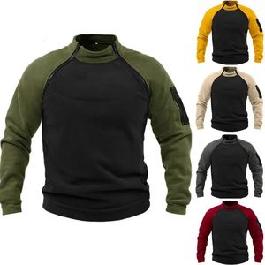 Mens Hoodies Moletons Venda Outono e Inverno Outdoor Fleece Homens Engrossar Doublesided Plush Pulôver Standup Collar Jacket 231114