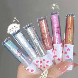 Eye Shadow Liquid Eye Shadow Highlighter Water Proof Super Shiny Lasting Flakes Monochromatic Glitter Brighten Silkworm Makeup MaquillajeL231115