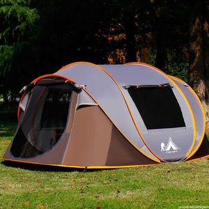 Tält och skyddsrum 5-8 personer Ultralätt stora campingtält Vattentät vindtät skydd POP UP Automatisk Quick Open Q231117