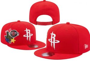 Houston''rockets''ball Caps 2023-24 للجنسين الموضة للقطن البيسبول Snapback الرجال