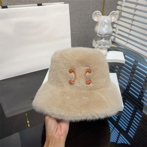 Teddy Buck Hat Lüks Tasarımcı Moda Şapkaları Klasik Beanies Mektup Kapağı Açık Sunhat Kış Sıcak Kapakları Geniş Brim Caps 3 Renk