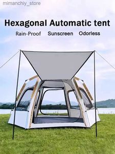 Tents and Shelters Camping Tents Waterproof Air 4 ~ 5 Peop Large Family Campaign Tourist 4x House Accessories Glamping Backpacking Q231115