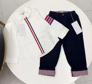 Designer long-sleeved shirt and trousers 2-piece set new spring and autumn high-quality brand casual tide fan children's clothes size 100cm-150cm