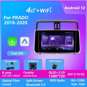 2 DIN VİDEO 4G WiFi Carplay Araba Stereo Toyota Prado 2018-2020 Multimedya Oyuncu GPS Navigasyon Kafa Ünitesi