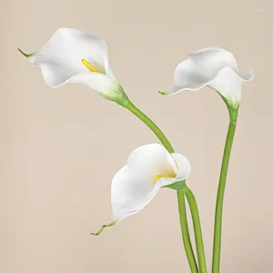 Fiori decorativi Calla artificiale Giglio Fiore di simulazione Ramo singolo Matrimonio finto Decorazione domestica Disposizione Materiale Puntelli