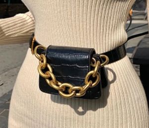 Crocodile Pattern Vintage Leather Metal Lock Crossbody Bags For Women Bag Bolsa Waist