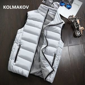 Piumino da uomo Parka 2024 Giacca da uomo senza maniche invernale Piumino d'anatra bianco Gilet da uomo Slim fit Gilet caldo antivento da uomo taglia S-4XL 5XL 231115