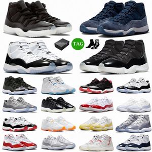 Jumpman 11 basketball Shoes 11s Cool Grey 25th Anniversary low legend University blue white Gamma bred concord Night cap Prom Legend gown men women sneakers trainers