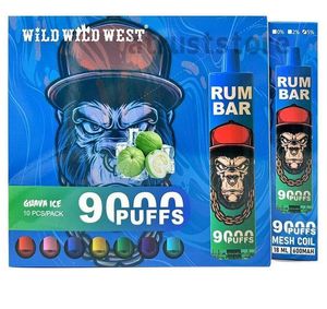 E Cigarettes Original Rum Bar 9000 puffs 600mah 18ml 10 flavors Prefilled device disposable vapes disposable puff randm tornado sigarette elettroniche