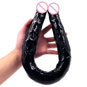 Vibratörler çift yapay penis süper uzun 21.5 inç esnek yumuşak penis vajina ve anal kadın eşcinsel lezbiyen çift uçlu dong seks oyuncak 231115