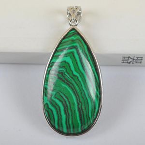 Подвесные ожерелья зеленый малахит каменный камень вода-капля модные украшения для женщины подарок S3073