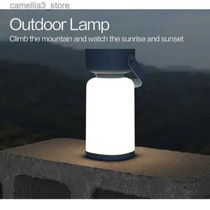 Campinglyktan kan hängas camping Lantern Bottle Rechargeable Lamp Dimble Supplies Diming Portable LED Battery Gulb USB Lighting Q231116