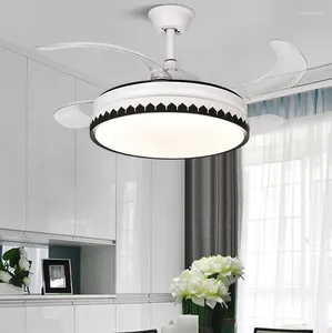 Modern Creative Invisible Fan Lamp Nordic Simple Household Mute Living Room Bedroom Dining Smart Electric