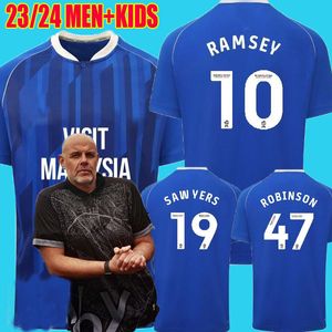 23 24 Cardiff RALLS Kids Kit Soccer Jerseys Inspired By You Special PHILOGENEP RINOMHOTA COLWILL RATCLIFFE O'DOWDA Home 2023 2024 kids kit Football Shirts Uniforms