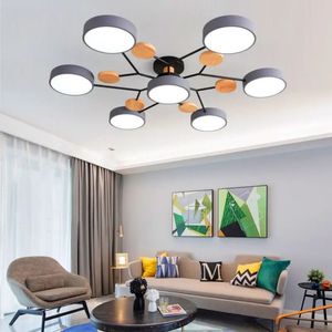 led Living Room Ceiling Chandelier Bedroom LED Ceiling Light Kitchen Wooden Chandelier Dining Room Lamp Aisle Lighting