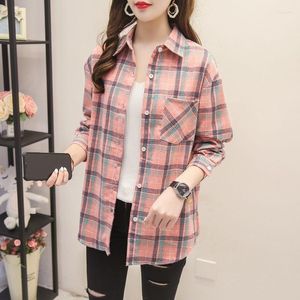 بلوزات النساء قميصات قميص بلوزة منتفخ بالنساء الربيع والخريف الفضفاضة معطف Blusas Mujer