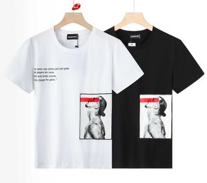 Nowe męskie tshirty męskie designer T koszule czarny biały back łyżwiarzy Mężczyzn Summer Fashion Casual Street Tshirt Tops Plus Size Mxxxl 1582 Dsquare 2 D2 DSQS DSQ2S C3ie