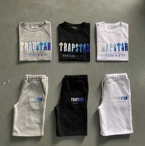 Herr Trapstar T -shirt Set LetterTracksuit Kort ärm Plush Shorts