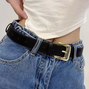 Miu women's belt flat pattern leather high-end belt FARFETCH22 new product belt