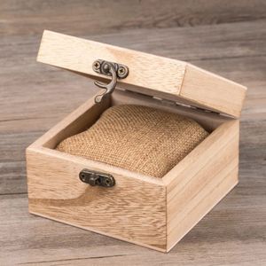 Watch Boxes Cases Travel DIY Unpainted Wooden Watch Case Square Jewelry Display Box Chest Packing Box Single Slot Wood Watch Box Storage Holder 231114