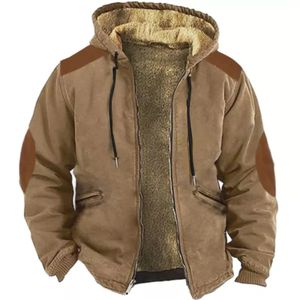 Herrenjacken Lammwolle Mäntel verdicken warme lange Ärmel Reißverschluss Hoodies Casual Sport Fleece schwarzen Mantel mit Kapuze Männer Frauen Jacke 231114