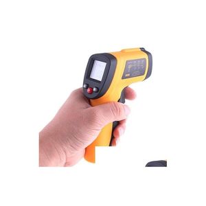 Temperaturinstrument Partihandel 120 st/Lot GM380 Icke-kontakt Infraröd Digital IR-termometer Drop Delivery Office School Business i DHZVN