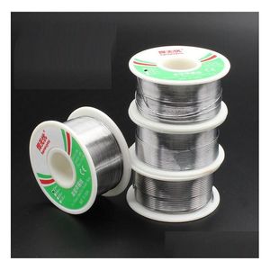 Solders Wholesale 100G 63/37 Tin 0.5Mm 0.6Mm 0.8Mm 1.0Mm Rosin Core Tin/Lead Roll Flux Solder Wire Reel High Quality 55X28Mm 100 Piece Dhzmc