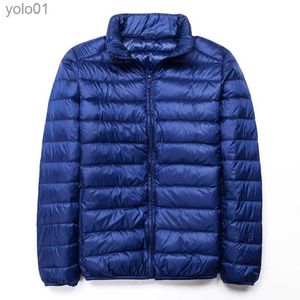 Piumini da uomo Piumini invernali da uomo Casual Colletto alla coreana Piumino ultra leggero Piumino portatile antivento Parka soffice Capispalla 5XL 6XLL231115