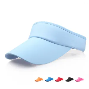 Berets Men Women Summer Solid Visor Sun Plain Hat Casual Ajustable Empty Top Unisex Sunscreen Cap Cool Casquette Lowest Price