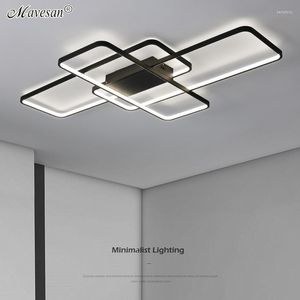 Chandeliers Contemporary Led Ceiling Minimalist For Living Room Bedroom Home Fixture Indoor Lighting Brightness Remote Dimmable