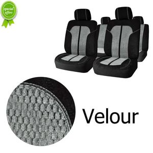 2023 Upgrade Universal Velour Car Seat Cover Anti cold Accessories Interior 9 pcs Fit For Most SUV VAN Track