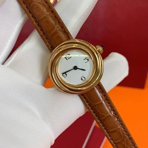 Carier antika temiz fabrika küçük kadın saatleri İsviçre hareketi takı söndürülmüş mavi iğneler olarak kullanılabilir, asla altın kaplı gümüş kasa yüksek kaliteli saatler solmaz