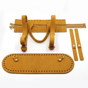 Väskdelar Tillbehör Kzfashion DIY Handgjorda Set Väskor Bottenlås med dragkedja axelband Hangväska ryggsäck för kvinnor C 231116