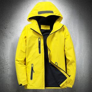 Jaquetas masculinas outono fino jaqueta ao ar livre impermeável outwear blusão reflexivo artigo para chuva 231116