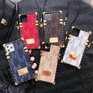 Case Designer Phone Case for iPhone 15 14 Pro Max 13 12 Mini 11 XR XS XSMax 8 7 Leather Shell samsung galaxy s23 Ultra s22 s21 s20P s20 PLUS s20u NOTE 10P 20 ultra Square Cover